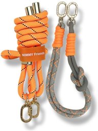 Zestaw crossbody + handstrap Nimmy       Cool&Cute 2.0 pomarańczowo szary