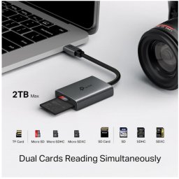 Czytnik TP-Link TP-Link UA440C čtečka karet (1xUSB-C3.2Gen1,1xmicroSD,1xSD)