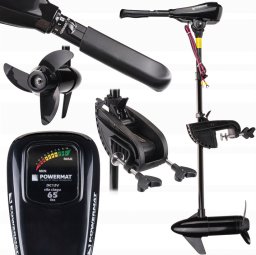 Silnik ZABURTOWY Elektryczny 65lbs Do Łodzi Pontonu Powermat