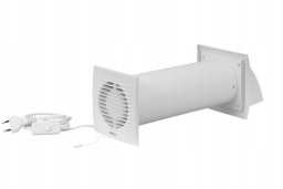 Wall-mounted recuperator EUROPLAST E-Extra, D125mm with cable and switch, EER125WP