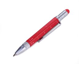 TROIKA Multitasking-Kugelschreiber LILIPUT TOOL PEN rot