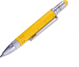 TROIKA Multitasking-Kugelschreiber LILIPUT TOOL PEN gelb