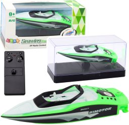 Łódź Motorówka Zdalnie Sterowana RC Biało-Zielona 15cm LEAN Toys