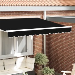 vidaXL Listwa markizy dla ramy 2,5 m Czarna 2,3x0,2 m