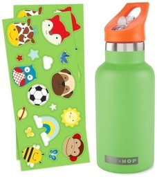 Butelka termiczna z naklejkami 380ml zielona