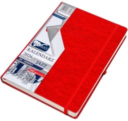 Kalendarz 2026 A4 dzienny Jazz czerwony