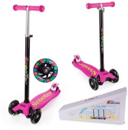 Hulajnoga trójkołowa balansowa regulowana led