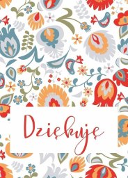 Karnet - Dziękuję - folklor