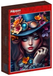 1000 puzzle Kobieta w kapeluszu