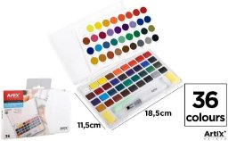 Farba akwarelowa z pędzlem wodnym 36 kolorów