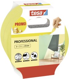 Tesa TESA 56212-00000-02 srebrna taśma klejąca 25 m Żółty