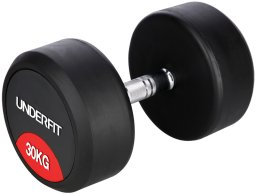 UnderFit Hantla gumowana 30 kg UNDERFIT do ćwiczeń siłowych fitness