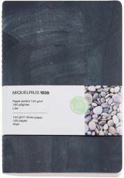 Miquelrius STONE PAPER Notizbuch A5 Blanco Black schwarz (Speditionsversand)