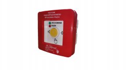 Przycisk ppoż. podtynkowy PPWPp-1 B/4 2 tory prądowe 12A NO-NO diody czerw/ziel 230V AC/230V AC