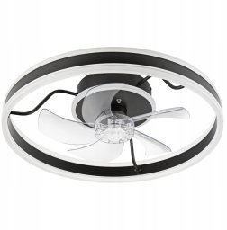 Wentylator Lamkur Apollo 49915 plafon wentylator lampa sufitowa 1x38W LED 3000K 4000 lm czarny