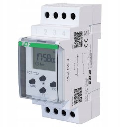 Zegar sterujący programowalny astronomiczny F&F PCZ-525.4 16A 1NO/NC 24-264V AC/DC jednokanałowy z przerwą nocną programowalny przez NFC na szynę DIN