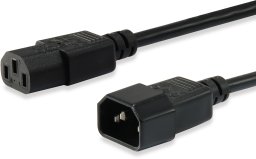 Equip Kaltgeräteverl.-Kabel IEC C14 -> IEC C13 St/Bu 3m sw Polybeutel