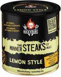 Trek N Eat ROCK N RUBS - "Lemon Style" 140g MHD 07/27