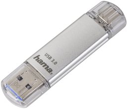 Hama C-Latea pamięć USB Type-C USB 3.1/USB 3.0, 64 GB, 40 MB/s, srebrna
