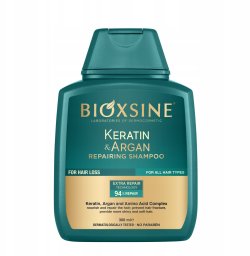 BIOXCIN atstatomasis plaukų šampūnas su Keratinu ir Argano aliejumi nuo plaukų slinkimo, 300 ml