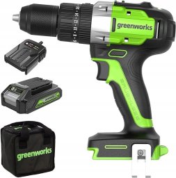 Wiertarko-wkrętarka Greenworks GD24DD60K2 24 V 1 x akumulator 2 Ah