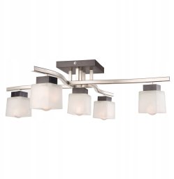 Lampa sufitowa Lamkur Dana 10502 plafon lampa sufitowa 5x40W E14 wenge/biały