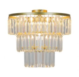 Zuma Line Tifanny P17127-4-GD plafon lampa sufitowa 4x40W E14 złoty/transparentny