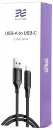 Kabel USB Energizer USB-A - USB-C 0.5 m Czarny