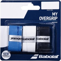 Owijka Babolat My Overgrip x 3 czarna, niebieska, biała 206204