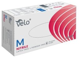 VELO NITRILE BLUE M Rękawice nitrylowe zabiegowe bezpudrowe, niebieskie, 100 szt.