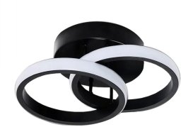Plafon lampa LED sufitowa okrąg metalowa AT67-2SL-Black