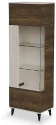 Witryna wysoka RANDOM 2 W-1 60cm orzech/kaszmirowa HALMAR