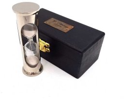 Klepsydra mosiężna w pudełku drewnianym - 1 minuta NI1314A