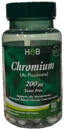 Holland & Barrett - Pikolinian Chromu 200g, 100 tabletek