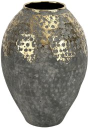 Wazon ceramiczny 31,5 cm szaro-złoty TY0413
