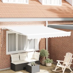 vidaXL Automatyczna Markiza Chowana Biała 350x250 cm