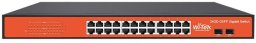Wi-Tek WI-SG124F łącza sieciowe Nie zarządzany Gigabit Ethernet (10/100/1000) Czarny, Pomarańczowy