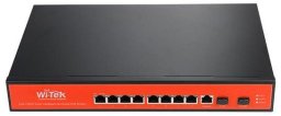 Wi-Tek WI-PMS310GF-UPS+V2 łącza sieciowe Zarządzany L2 Gigabit Ethernet (10/100/1000) Obsługa PoE Czarny, Pomarańczowy