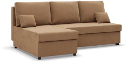 Narożnik z funkcją spania, Flow, 201x138x92 cm, cappucino | TYLETEGOTU