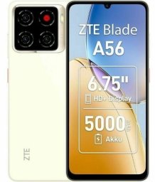 ZTE Blade A56 - 4G Smartphone - Dual-SIM - RAM 4 GB / Interner Speicher 64 GB - microSD slot - 6.75" - 1600 x 720 Pixel (90 Hz) - Triple-Kamera 13 MP, 0.08 MP, 0,08 MP - front camera 8 MP - floating gold