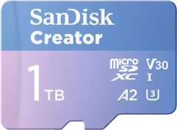 Karta SanDisk Creator MicroSDXC 1 TB Class 10 UHS-I/U3 A2 V30 (SDSQXAV-1T00-GN6MS)