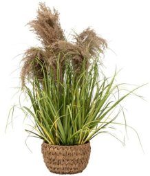 Atmosphera Sztuczna trawa MAXIME w doniczce z plecionki, 80 cm