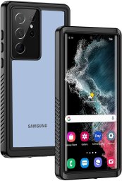 Etui Wodoodporne do Samsung Galaxy S23 Ultra, czarno-przezroczyste