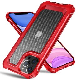 Etui pancerne SUPERO CARBON ARMOR do Apple iPhone 14 Pro, czerwone