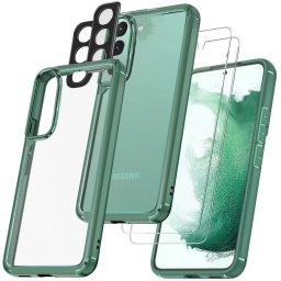 Zestaw 5 w 1 Etui TPU i Akryl do Galaxy S23 Plus, Zielony