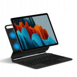 Magnetyczne etui z klawiaturą Supero do Galaxy Tab S7 FE/S8+/S9+/S9 FE+, czarne