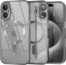 Etui Supero TPU Acrylic z MagSafe do iPhone 16 Plus, srebrne
