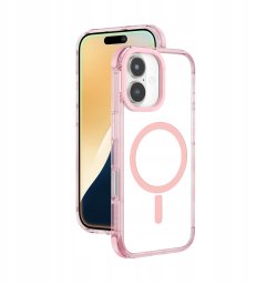 Etui silikonowe AMAZINGTHING Omni Mag Case do iPhone 16 - ciemnoróżowe