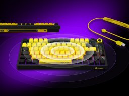 LORGAR KBP7075W  Wireless 75% Mechanical Gaming Keyboard Pro  Black/yellow  EN layout