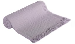 UVIE Kocyk dziecięcy bawełniany Muślinowy 4-warstwowy 105x125cm szary